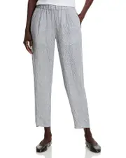 Eileen Fisher Linen Ankle Pleated Lantern Pants