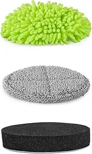 MindSpoon Replacement Brush Heads for Electric Spin Scrubber, The Wipe and Mop Set Incudes 3 Pads for Bathroom, Shower,Tiles, Floor, Wall, Glass