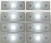 8 X Marker White Front Clear Indicator Led Light Trailer Panel Van Caravan 24v