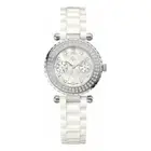 Guess Ladies' Ceramic Quartz Watch A28101L1, White Dial, 36mm