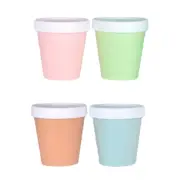 4 Pcs Dessert Cups Dessert Bowls Lids Ice Cream Bowls Soup Cups Lids Sundae Cups