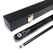 FLURO Black Pool Snooker Billiard Cue and Case