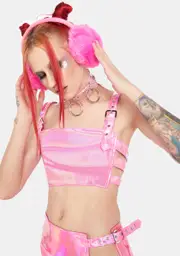 [Club Exx] Hard Kandi Holographic Top