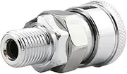 Air Tool Quick Connect Fittings,Industrial Air Hose Fittings - Male and Female Plug, Quick Release Compressor Pneumatic Connector for Automotive Maintenance