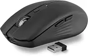 T'NB Wireless Mouse Design, Dual Mode Bluetooth and USB-A, Rechargeable High Autonomy, Accuracy 1600 DPI, 6 Buttons – Black