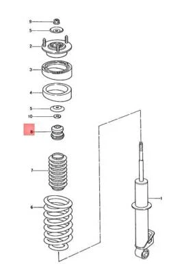 Genuine PORSCHE Helper Spring 99633310502 (for: Porsche)