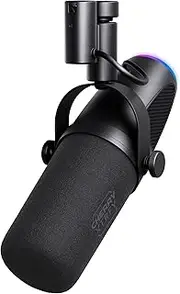 CHERRY XTRFY NGALE X, Professional USB & XLR Microphone for Recording, Gaming & Streaming, Dynamic Microphone, Cardioid, Plug & Play, Low-Cut Filter, Black