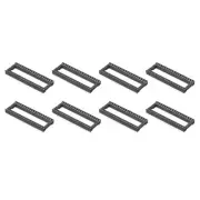 8Pcs DIP IC Chip Socket Adapter, 2.54mm Pitch 40 Pin Gate Soldering