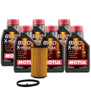 6L Motul 8100 X-MAX 0W40 Wix Filter Motor Oil Change Kit API SN