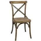 TARA FRENCH PROVINCIAL CROSSBACK DINING CHAIR BIRCH OAK COLOR W/RATTAN SEAT