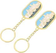[WATIIFUFU] 2Pcs Keychain Unique Metal Key Ring Decoration for Bags and Backpacks Lightweight with Craftsmanship present for