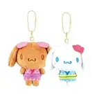 Sanrio Character Cinnamoroll & Mocha Pattern Niko Nui Keychain Pair Mascot Doll