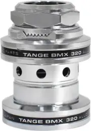 Tange MX320 Headsets Old School BMX 1" Threaded 32.7mm Cup, Super Polish Silver,