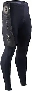 [AIXIWAWA] Men's Cycling Pants (Vintage Sun Moon Cosmos) Print Outdoor Tights 3D Padded Bike Riding Long Pants