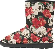 [Artsadd] Fashion Women's Shoes Vintage Book Shelf High Top Womens Snow Boots