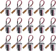 HOUYIBO 15PCS ER14250 3.6V 1200mAh 1/2AA Size Replacement with Brown Plug Non-Rechargeable Disposable Lithium Battery for CNC System