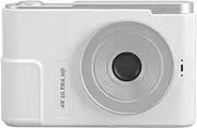 Compact Digital Camera, 48MP 4K Digital Camera with 2.4 Inch HD Screen, Auto Function, 16x Digital Zoom for Kids Students Vlog (White)