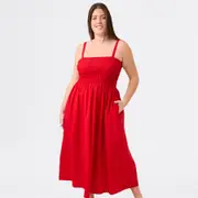 Avella Women's Strappy Dress - Red