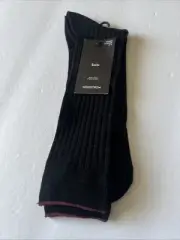 NORDSTROM MEN’S MERCERIZED COTTON SOCKS MID CALF BLACK XL EXTRA LARGE NWT