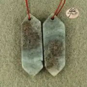 EA14414# 1 Pair Natural Matched Multi-color Amazonite Earrings Bead Gemstone