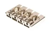Hipshot A Style 4 String Bass Bridge Brass, Nickel, Retrofits 5 Hole Fender