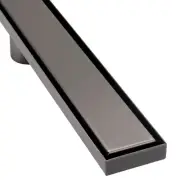 Gunmetal 600mm Linear Floor Drain Tile Insert Shower Grate 50mm Outlet Waste