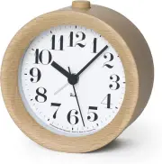 Lemnos WR09-15NT RIKI ALARM CLOCK Alarm Clock Natural Table Clock Japan New