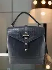 NEW House of Harlow Backpack Purse Black Italian Leather Crystal Stud Dustbag