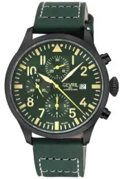 Gevril Men's 47104-1 Vaughn Chrono Pilot Swiss Automatic ETA 7750 Movement Watch