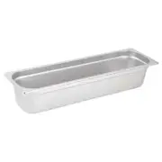 Anti-Jam Steam Pan Half-Size Long Reinforced Stainless Steel 4"D 22 Gauge