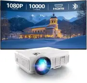 Mini Portable Projector, 1080P Supported, Bluetooth Movie Projector Compatible w