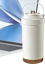 Ceramic Coffee Tumbler | Ceramic Lined Coffee Travel Mug,Reusable Leakproof 500ml Portable Water Bottle for Camping Work Home Outdoor Kitchen