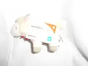 HASBRO NWT NEW PLUSH CREAM GRAY RED BOW GOAT 2008 03957 5" WORLD VISION