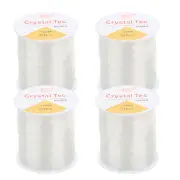 4 Rolls Bead String 109yd Long 0.03in Diameter Fiber Bracelet String Tool