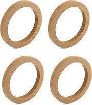 4Pcs Universal Wooden Speaker Ring, 6.5 Inch Custom Installation Mounting Adapter Rings