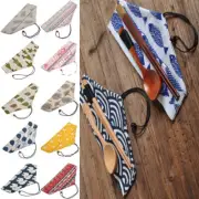 Reusable Portable Cutlery Pouch Tableware Straw SpoonFork Drawstring Storage Bag