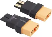 OliYin 2pcs XT90 Female to Traxxas TRX Male No Wire Adapter for RC Power Supply(Pack of 2)