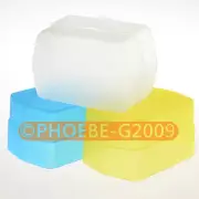 Blue+Yellow+white kit Flash Diffuser for CANON 580EX II