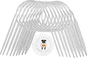 Circular Knitting Needles 100 cm, 8 Pieces Stainless Steel Circular Knitting Needles Set with Needle Gauge, Round Knitting Needles for Adult Sweater, 2.75-9.0 mm Professional Metal Knitting Needles Circular Knitting Needle Set