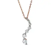 1 CT. T.W. Journey Natural Diamond Pendant in 14K Rose Gold
