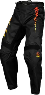 Fly Racing F-16 S24, textile pants kids , color: Black/Orange , size: 24