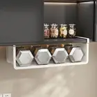 Under Cabinet Shelf Extendable Seasoning Rack for Counter Desk Laundry Room