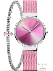 Bering 19031-999-GWP Pink Stainless Steel Womens Watch
