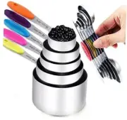 measuring cups and magnetic measuring spoons set, stainless steel 5+7