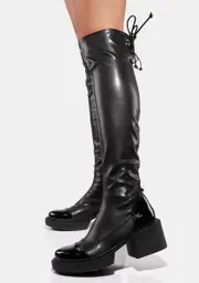 Clear My Path Knee High Boots