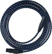 Milisten 3 XLR Microphone Cable Pin Male to Female Cord Durable for Audio for Guitar Bass Microphone Connections
