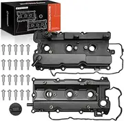 A-Premium Front & Rear Engine Valve Cover with Gasket, Bolts & Oil Cap Compatible with Nissan Altima (Teana) 2002-2006, Maxima 2002-2008, Quest 2004-2009, Murano 2003-2007, V6 3.5L VQ35DE