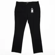 NYDJ Women's Black Tuxedo Trouser With Satin Trim Pants Size 20