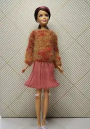 1:6 scale doll clothes fit 10.5" Skipper doll handmade (hand knitted) set