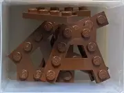 LEGO Parts - Reddish Brown Wedge Plate A-Shape - No 15706 - QTY 5